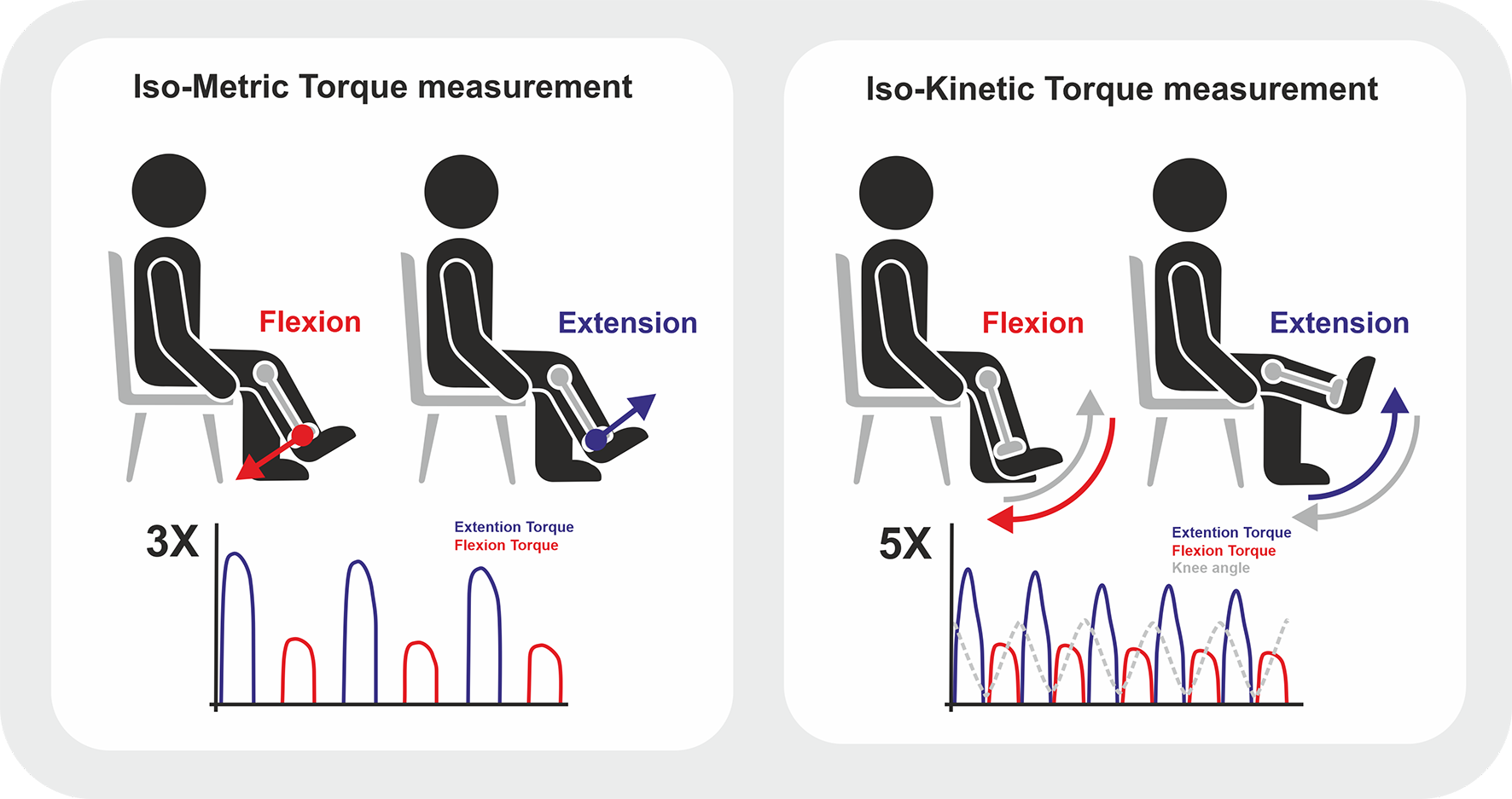 Iso-metric and iso-kinetic muscle force measurements using the biodex system 4
